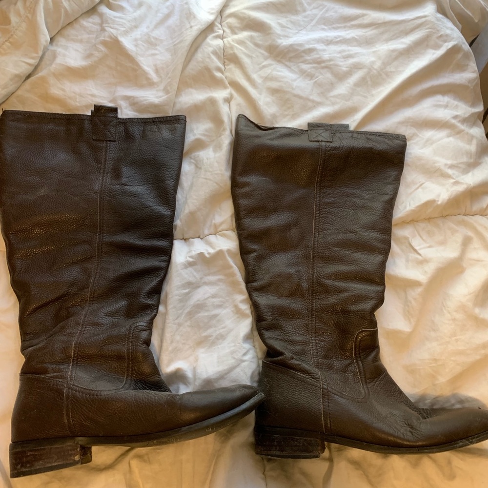 calf leather boots